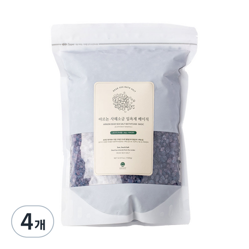 아르논 사해소금 입욕제 베이직 라벤더, 1.5kg, 4개