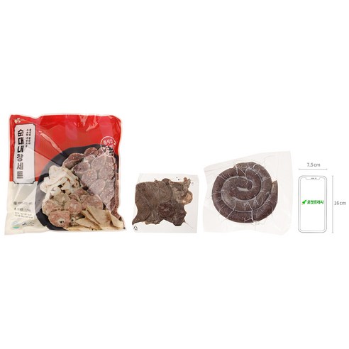 장충동왕족발 찰순대 1kg + 내장 모둠 500g 세트, 1세트