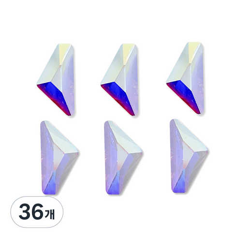 스와로브스키 2738 네일파츠 10 x 5 mm, AB오팔, 36개