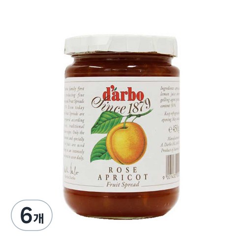 다보 살구잼, 450g, 6개