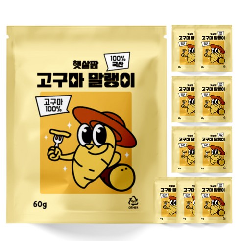 햇살팜 국산 고구마말랭이, 60g, 10개