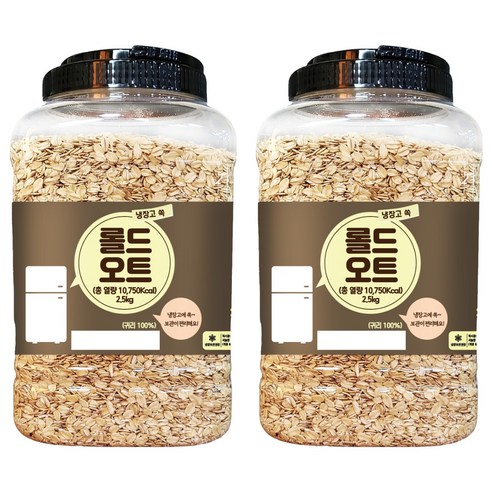 냉장고 쏙 롤드 오트, 2.5kg, 2개