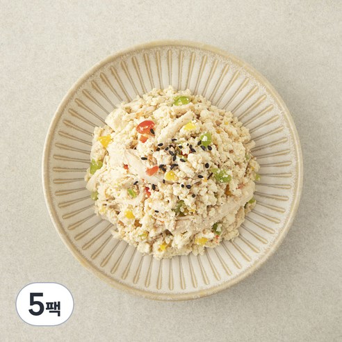 집반찬연구소 닭가슴살 두부 무침, 100g, 5팩