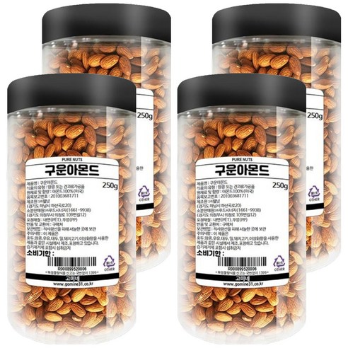 고미네 구운아몬드, 250g, 4개