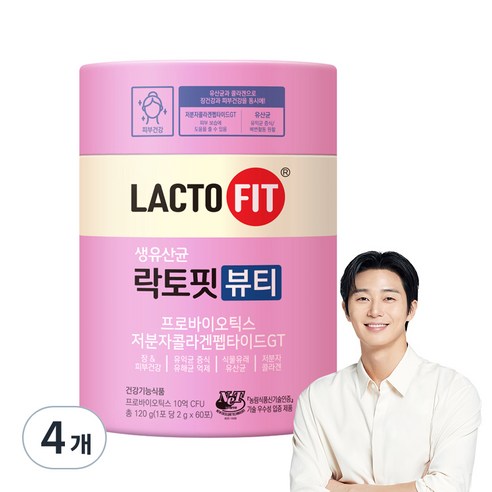 락토핏 뷰티 생유산균 60개입, 120g, 4개