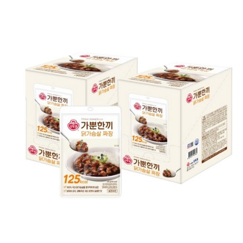 오뚜기 가뿐한끼 닭가슴살 짜장, 1.3kg, 2개
