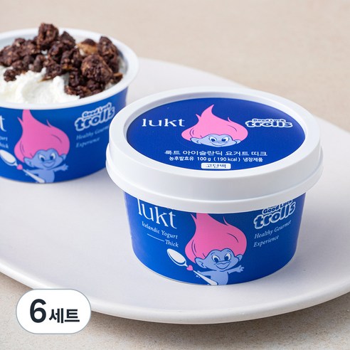 룩트 아이슬란딕 요거트 띠크 100g + 허니스틱 15g + 초코 클러스터 25g, 140g, 6세트