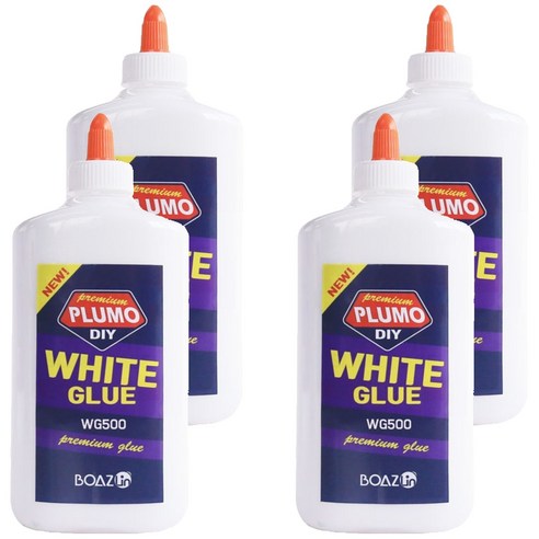 보아스린 글루 슬라임 470ml WG500, 4개, 화이트