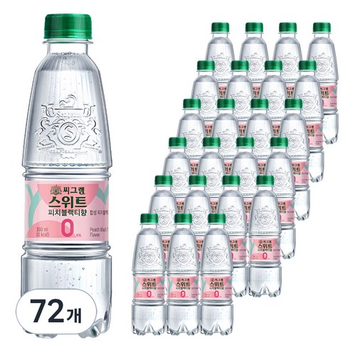 씨그램 스위트 피치블랙티향 탄산수, 350ml, 72개