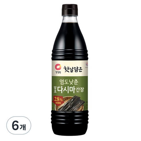 햇살담은 염도낮춘 발효 다시마 간장, 840ml, 6개