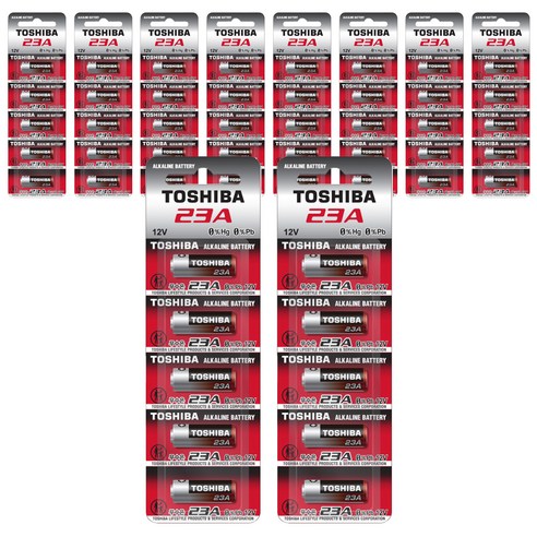 도시바 23A 12V 알카라인 건전지, 100개입, 1개