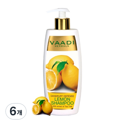 바디허벌즈 레몬 샴푸, 350ml, 6개