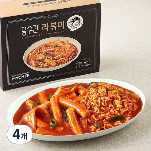 마이셰프 공수간 라볶이 1인분, 405g, 4개