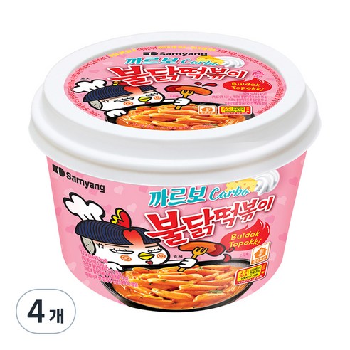 삼양 까르보 불닭떡볶이, 179g, 4개