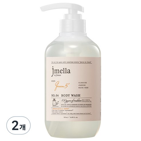 제이멜라 인 프랑스 퀸 5 바디워시 머스크향, 2개, 500ml