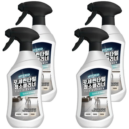 위시오 포세린타일 청소클리너, 4개, 800ml