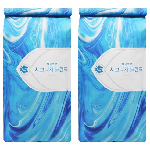 웨이브온커피 시그니처 블랜드 원두 커피, 커피메이커, 1kg, 2개