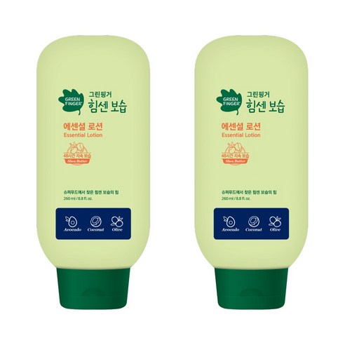 그린핑거 힘센보습 에센셜 로션, 260ml, 2개