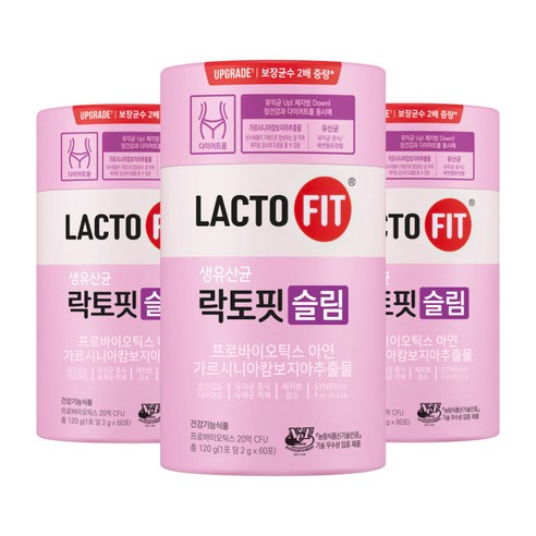 락토핏 슬림 유산균, 120g, 3개