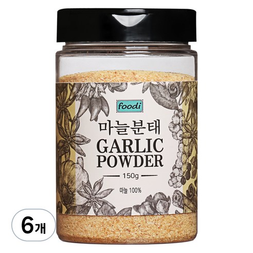foodi 국내산 마늘분태, 150g, 6개