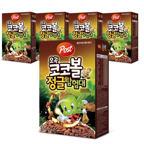 동서 포스트 오곡 코코볼 정글탐험대 시리얼, 550g, 5개