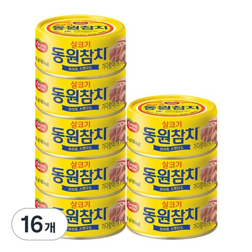 동원참치 라이트 스탠다드, 85g, 16개