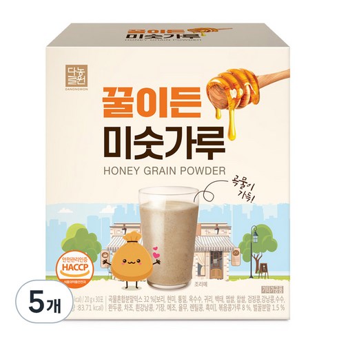 다농원 꿀이든 미숫가루 30p, 600g, 5개