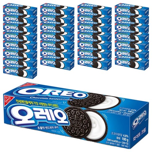 오레오 화이트 크림, 100g, 30개