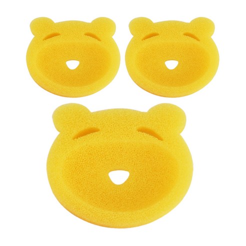 뽀솜이 스펀지 비누받침, 곰(옐로우), 3개