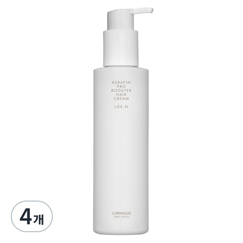 로리니크 L04-N 케라틴 프로부스터 단백질 헤어 영양 크림 노워시 트리트먼트, 240ml, 4개