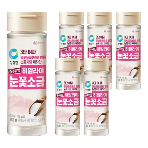 청정원 히말라야 눈꽃소금, 6개, 160g