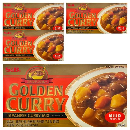 에스앤비골든 카레 순한맛, 220g, 4개