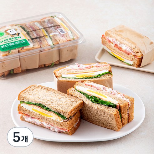 그린래빗 BELT 클럽 샌드위치, 480g, 5개