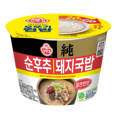 오뚜기 컵밥 얼큰 순후추 돼지국밥, 1개, 311.5g