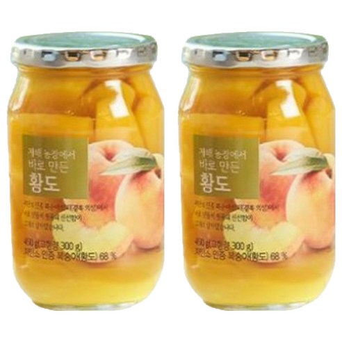 올가홀푸드 재배농장에서 바로 만든 황도, 450g, 2개