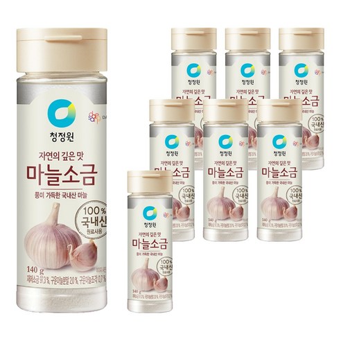 청정원 마늘소금, 140g, 8개