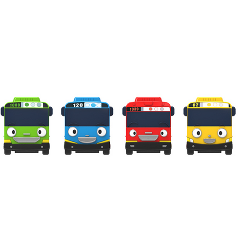 타요 버스 4종 세트, 우리 아이 상상력과 행복을 굴려봐요!