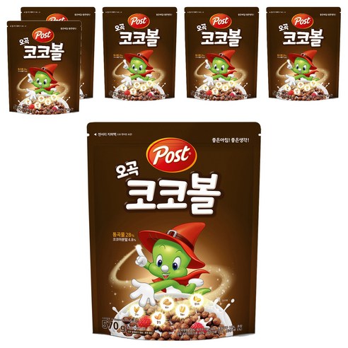 동서 포스트 오곡 코코볼, 570g, 6개