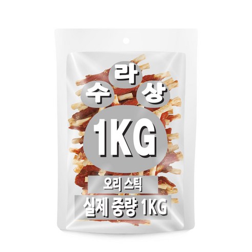 아이핏코리아 강아지 수라상 스틱 건조간식, 1kg, 1개, 오리