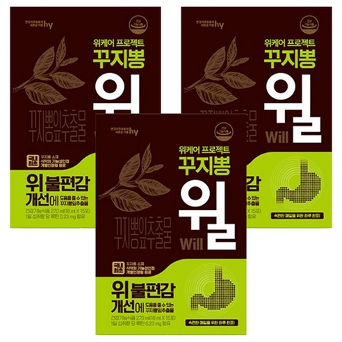 에치와이 위케어 프로젝트 꾸지뽕 윌 15p, 270ml, 3개