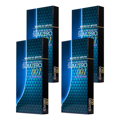 슬림제로 001 울트라씬 일반형 콘돔, 8개입, 4개