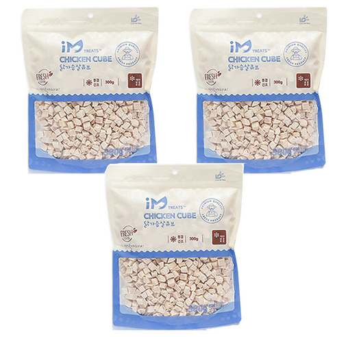 네이처펫 전연령 고양이 아임트릿 동결건조 큐브 사료, 닭, 300g, 3개