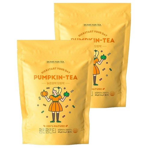스키니퓨리티 펌킨펌킨티 늙은호박차 삼각티백, 1.5g, 30개입, 2개