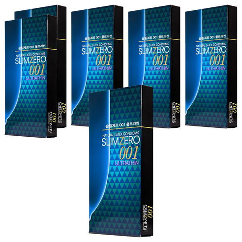 슬림제로 001 울트라씬 일반형 콘돔, 8개입, 6개