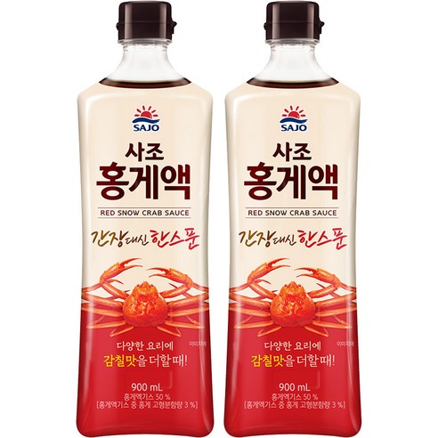 사조 홍게액, 900ml, 2개
