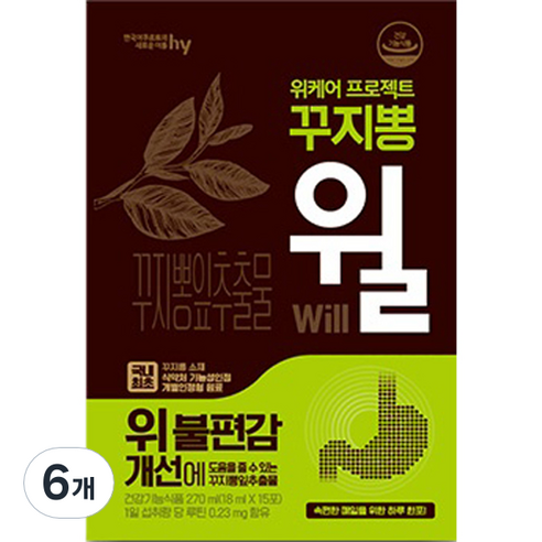 에치와이 위케어 프로젝트 꾸지뽕 윌 15p, 270ml, 6개