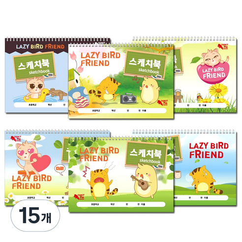 팬시토피아 캐릭터 스케치북 랜덤발송, 25매, 15개