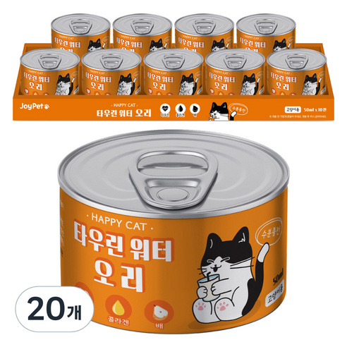 조이펫 고양이 타우린 워터 간식, 오리, 50ml, 20개