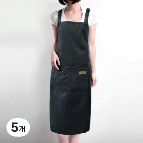 누심비 H형 앞치마 빅사이즈, 블랙, 5개