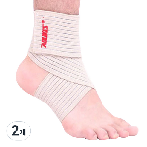 라이프포인트 탄력붕대형 압박 발목 보호대 70cm 스킨, 2개